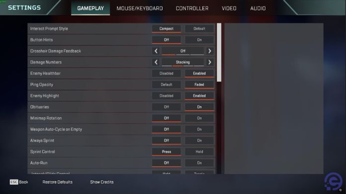 mouse settings for apex legends